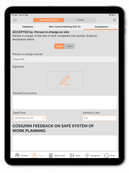 A demo of MySWP on tablet