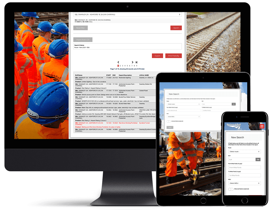 A demo of the NHD app on different devices