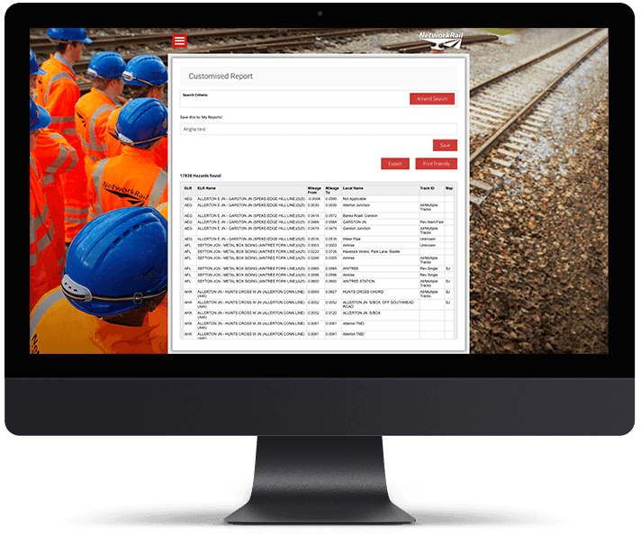 A demo of the NHD app on desktop