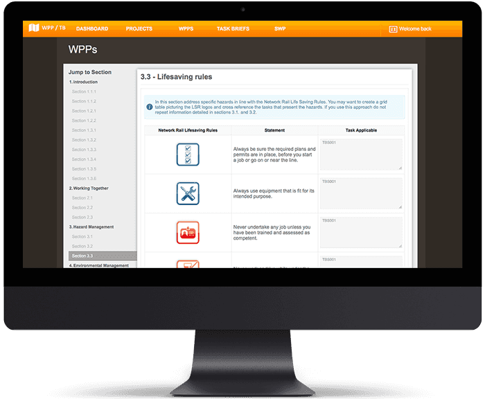 A demo of the WPP/TB Lifesaving rules on desktop