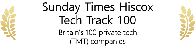 Sunday Times Hiscox Tech Track 100   Britain's 100 Private Tech Companies logo