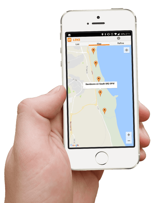 Closeup of the mobile access points mobile app